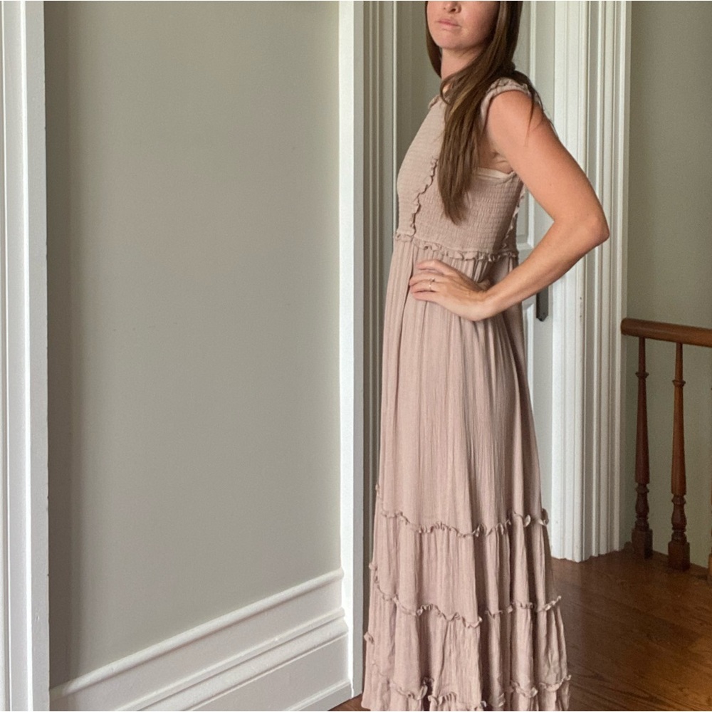 Maxi blush dress